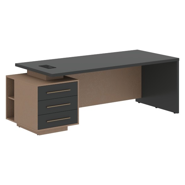 Стол руководителя с тумбой VCT 2290(L) 2200х900х750 VELION в Рязани 