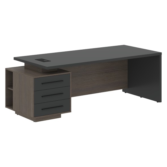 Стол руководителя с тумбой VCT 2290(L) 2200х900х750 VELION в Рязани 