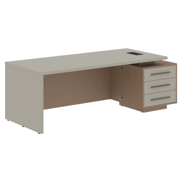 Стол руководителя с тумбой VCT 2290(R) 2200х900х750 VELION в Рязани 