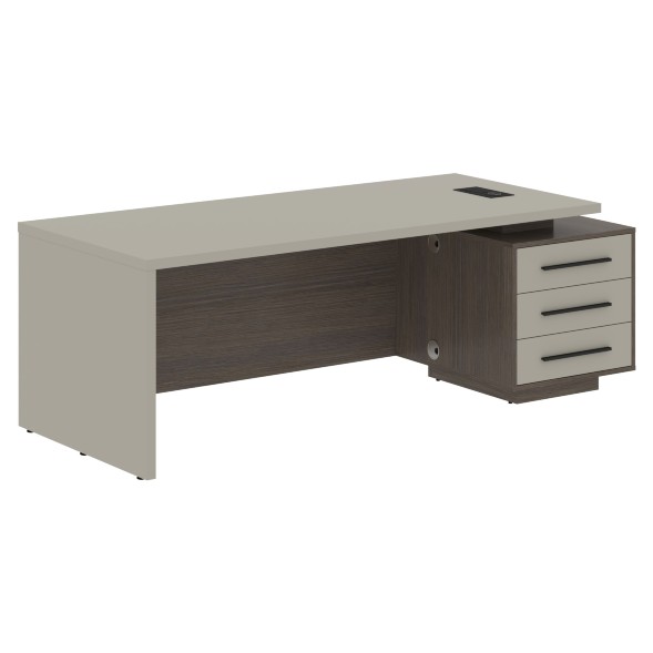 Стол руководителя с тумбой VCT 2290(R) 2200х900х750 VELION в Рязани 