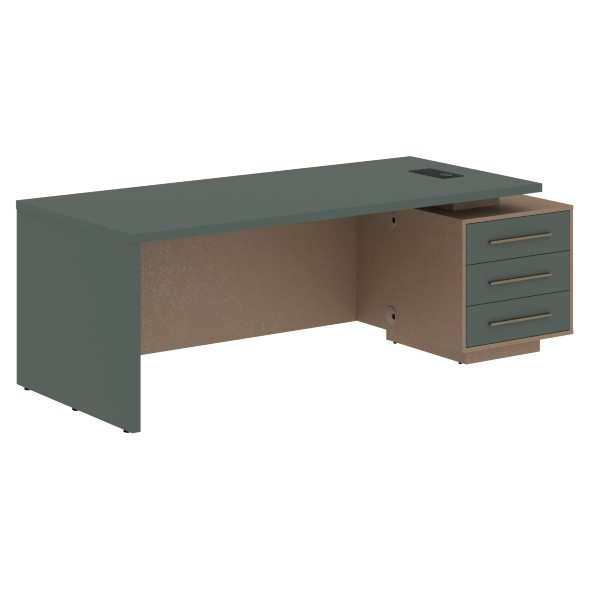 Стол руководителя с тумбой VCT 2290(R) 2200х900х750 VELION в Рязани 