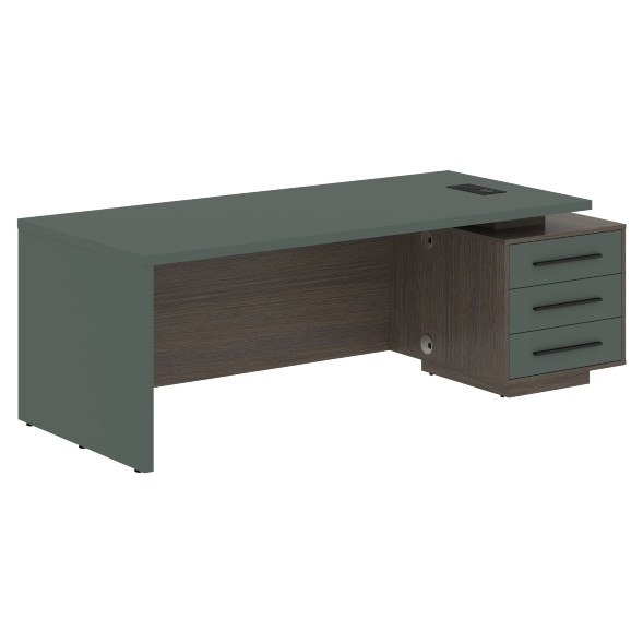 Стол руководителя с тумбой VCT 2290(R) 2200х900х750 VELION в Рязани 