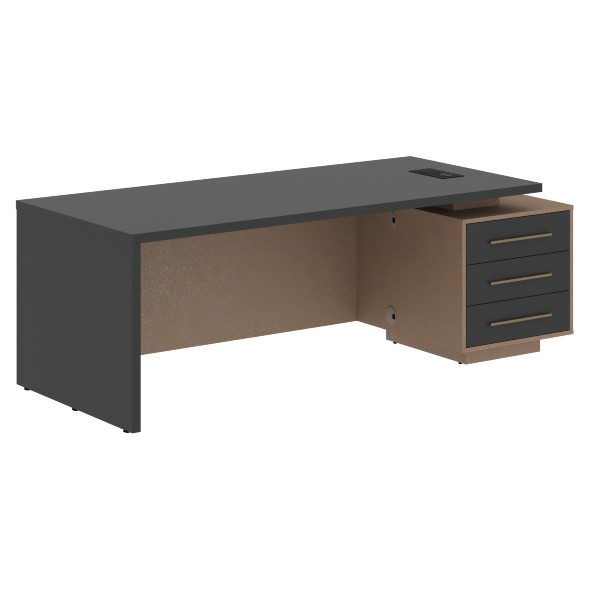 Стол руководителя с тумбой VCT 2290(R) 2200х900х750 VELION в Рязани 