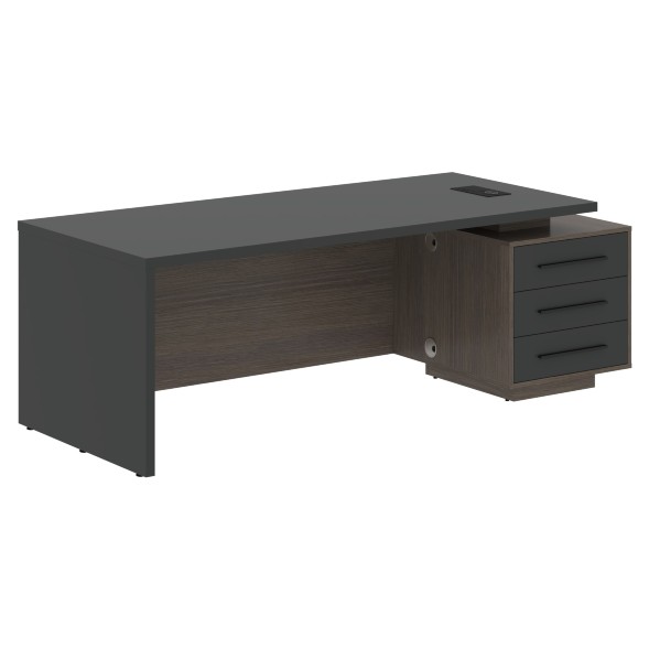 Стол руководителя с тумбой VCT 2290(R) 2200х900х750 VELION в Рязани 