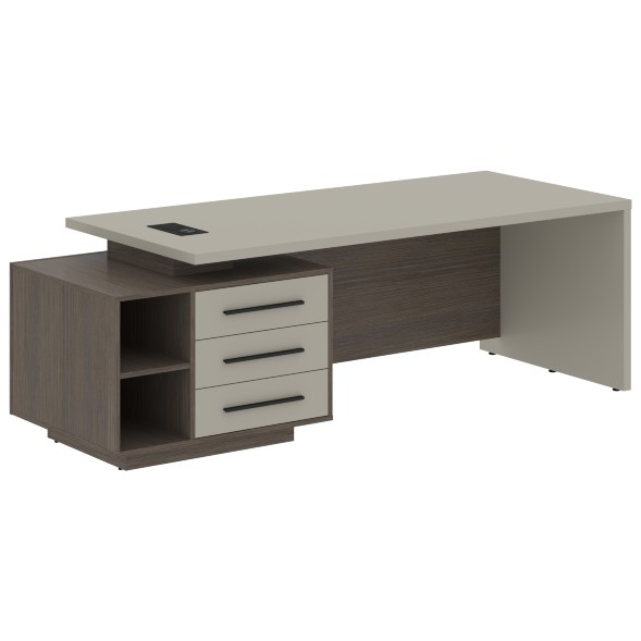 Стол руководителя с тумбой VCT 2390(L) 2300х900х750 VELION в Рязани 