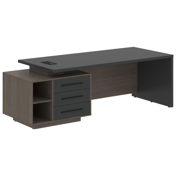 Стол руководителя с тумбой VCT 2390(L) 2300х900х750 VELION в Рязани 